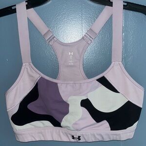 💜UNDER ARMOUR Sports Bra•L•Purple Camo